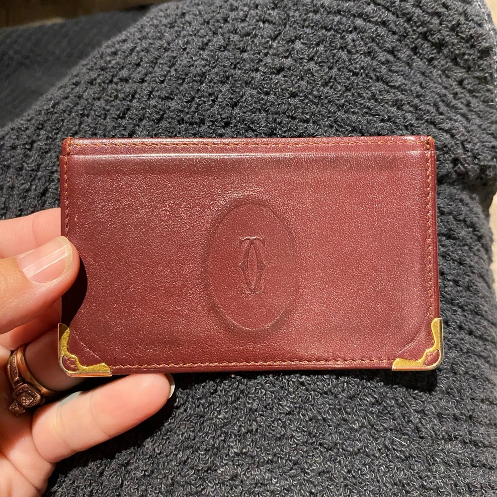 Cartier Brown and Gold Key Card Holder